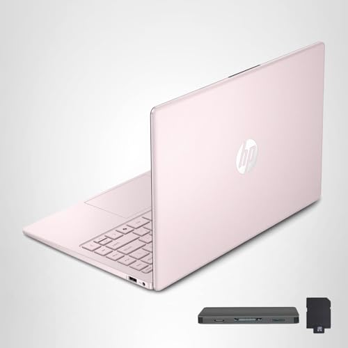 HP Stream 14" Laptop with AI Copilot, Flagship for Students & Business, 13th Gen Intel 4-Core, 4GB RAM, 256GB Storage (128GB UFS + 128GB Docking Station), Office 365 1-Year, Win 11 S, Sky Blue