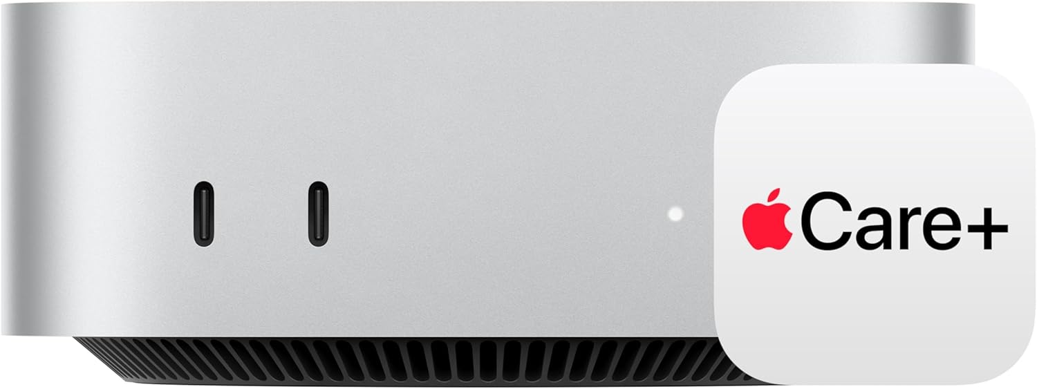 Apple 2024 Mac mini Desktop Computer with M4 Pro chip with 12‑core CPU and 16‑core GPU: Built for Apple Intelligence, 24GB Unified Memory, 512GB SSD Storage with AppleCare+ (3 Years)