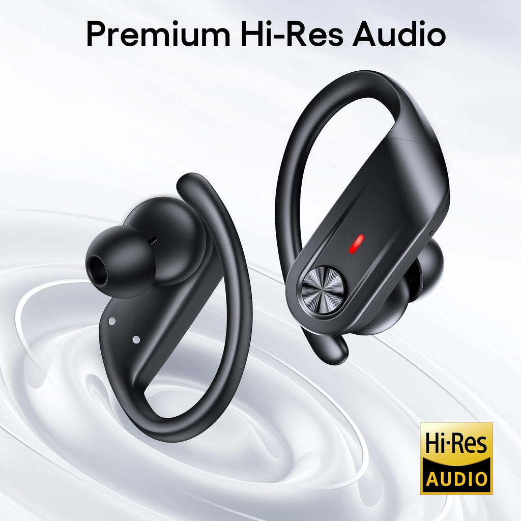 Hybrid Active Noise Cancelling Wireless Ear Buds 80 Hrs Playtime Hi-Res Stereo Quality Bluetooth Earbuds with Transparency Mode Headphones Bluetooth Earhooks ANC Earphones for Work Sports Travel