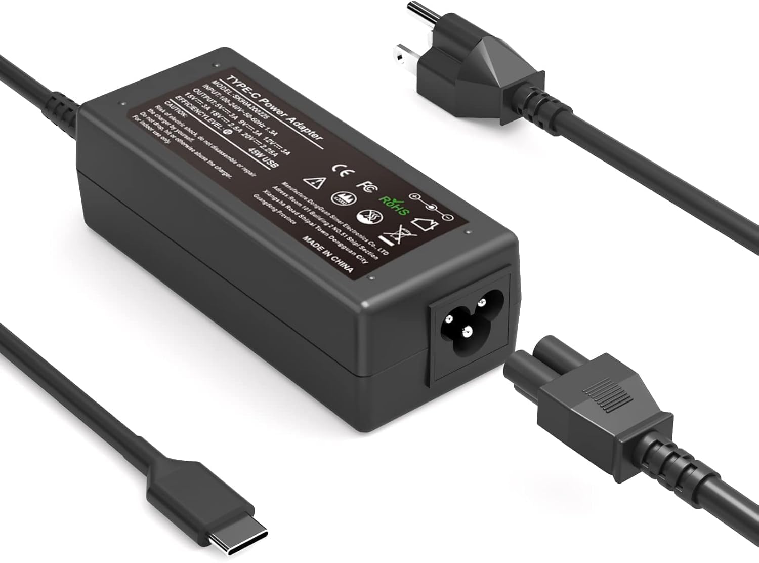 SLE-TECH 45W USB C Laptop Charger Compatible with HP Chromebook Lenovo Thinkpad Yoga,Dell Chromebook 3100,Latitude 5420,Asus,Samsung,Acer,Google Series Type C Fast Charging Power