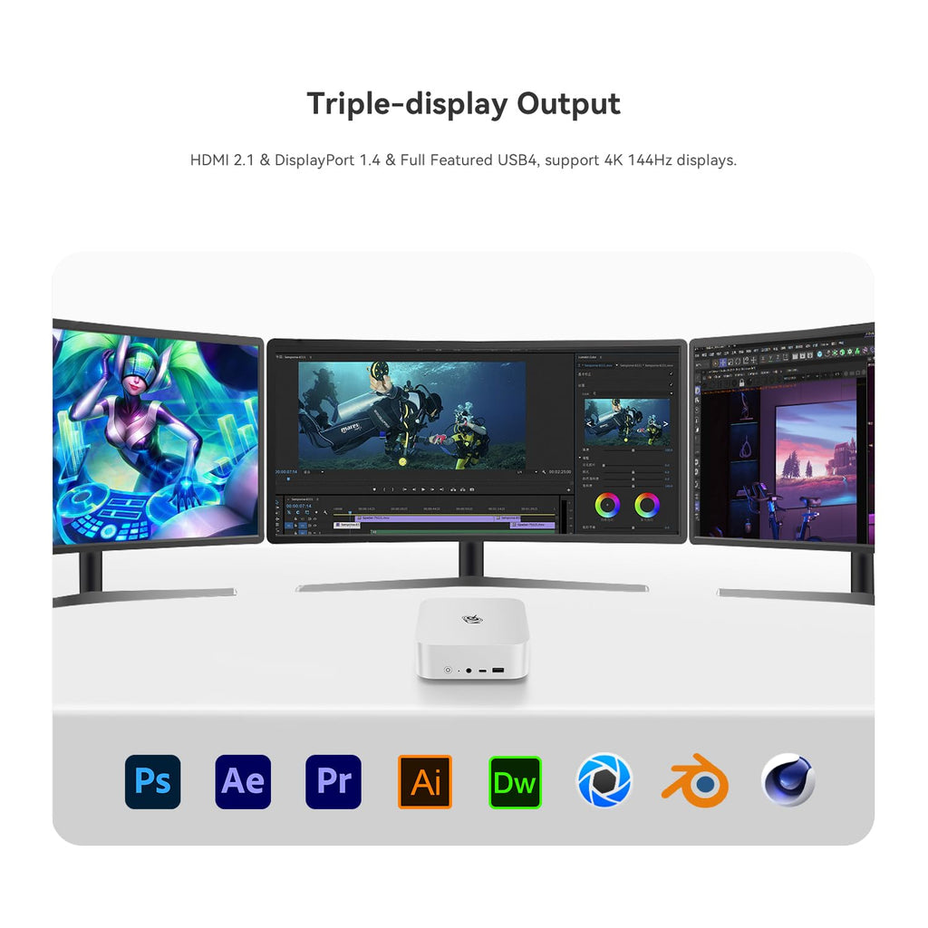 Beelink SER3 Mini PC, AMD Ryzen 3 3200U(14nm, 2C/4T) up to 3.5GHz, Mini Gaming Computer 16GB DDR4 RAM 500GB PCIE3.0 X4 SSD, Micro PC 4K@60Hz Dual Display, Mini Computer WiFi6/BT5.2/HTPC/W-11 Pro