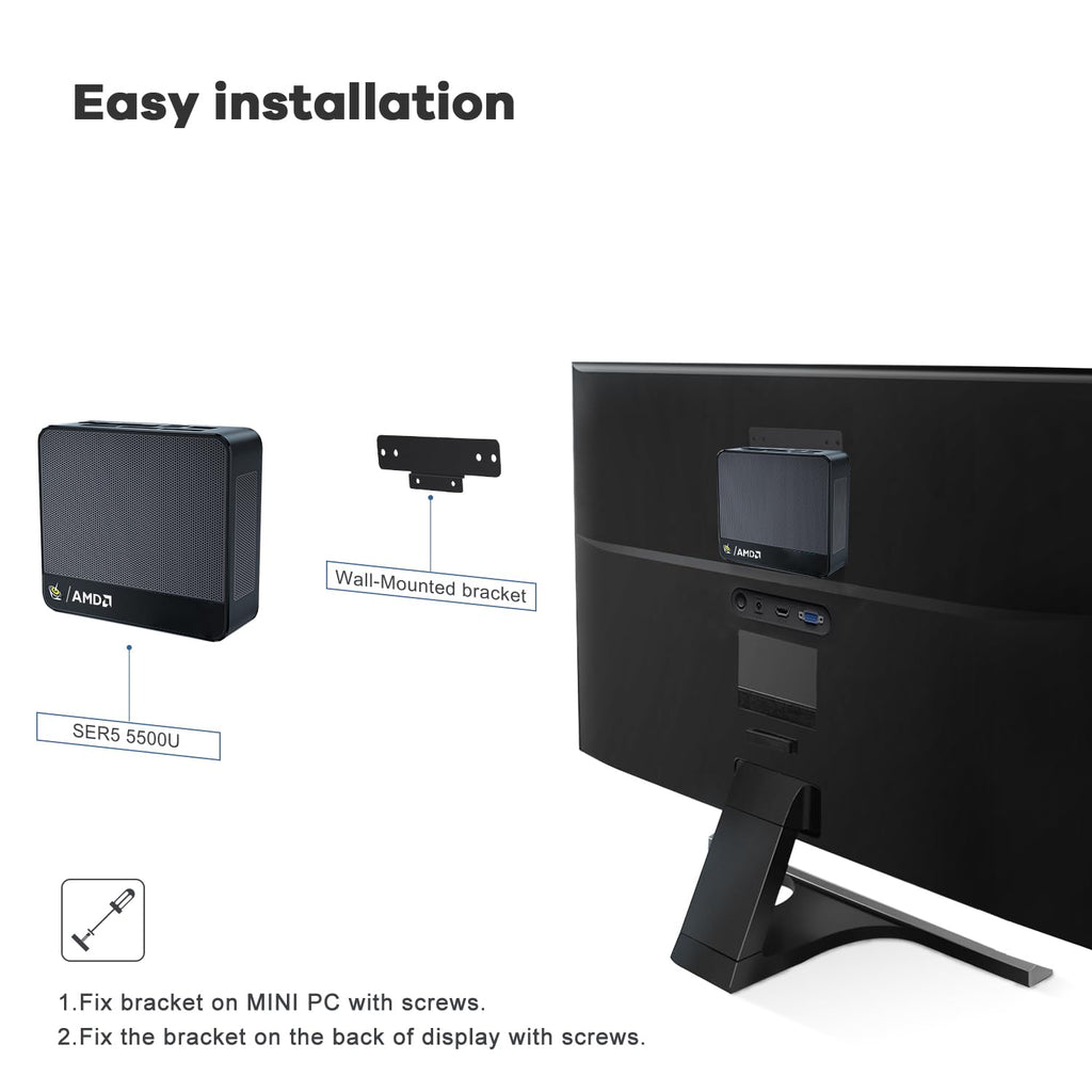 Beelink SER3 Mini PC, AMD Ryzen 3 3200U(14nm, 2C/4T) up to 3.5GHz, Mini Gaming Computer 16GB DDR4 RAM 500GB PCIE3.0 X4 SSD, Micro PC 4K@60Hz Dual Display, Mini Computer WiFi6/BT5.2/HTPC/W-11 Pro