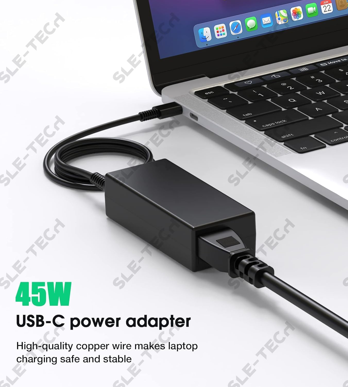 SLE-TECH 45W USB C Laptop Charger Compatible with HP Chromebook Lenovo Thinkpad Yoga,Dell Chromebook 3100,Latitude 5420,Asus,Samsung,Acer,Google Series Type C Fast Charging Power