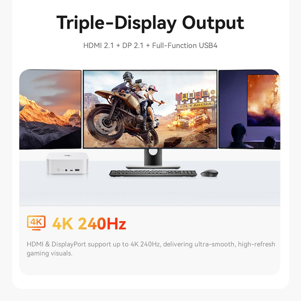 Beelink SER3 Mini PC, AMD Ryzen 3 3200U(14nm, 2C/4T) up to 3.5GHz, Mini Gaming Computer 16GB DDR4 RAM 500GB PCIE3.0 X4 SSD, Micro PC 4K@60Hz Dual Display, Mini Computer WiFi6/BT5.2/HTPC/W-11 Pro