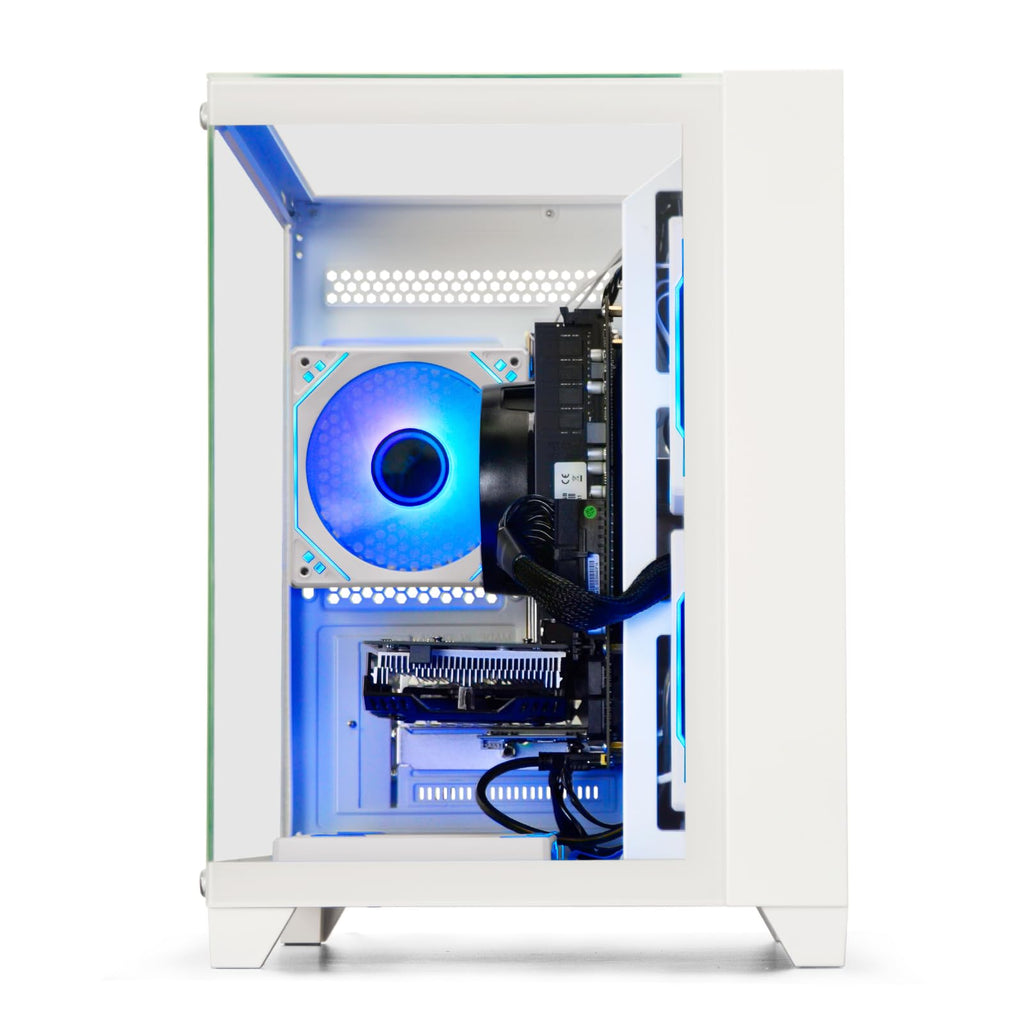 Prebuilt Gaming PC Desktop | Ryzen 5 6Cores 3.6G Up to 4.1G | RX 560 4G Graphics Card | 16G DDR4 RAM | 512G SSD | Wi-Fi 6 | Tower Computer White