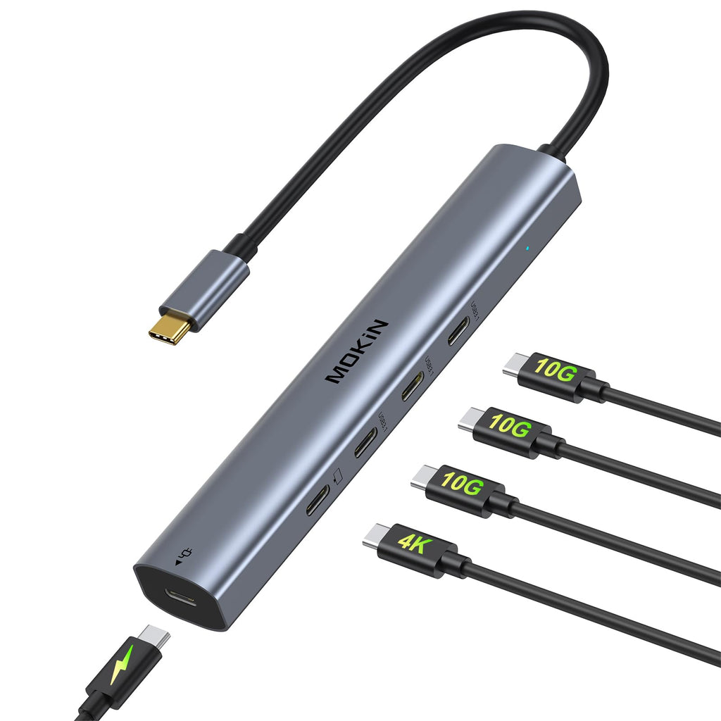 Laptop Docking Station 3 Monitors, USB C Hub with 2 HDMI 2DP, RJ45 Ethernet, 5 Gbps USB C/A, 100W PD SD/microSD for Dell/HP/Lenovo - MOKiN