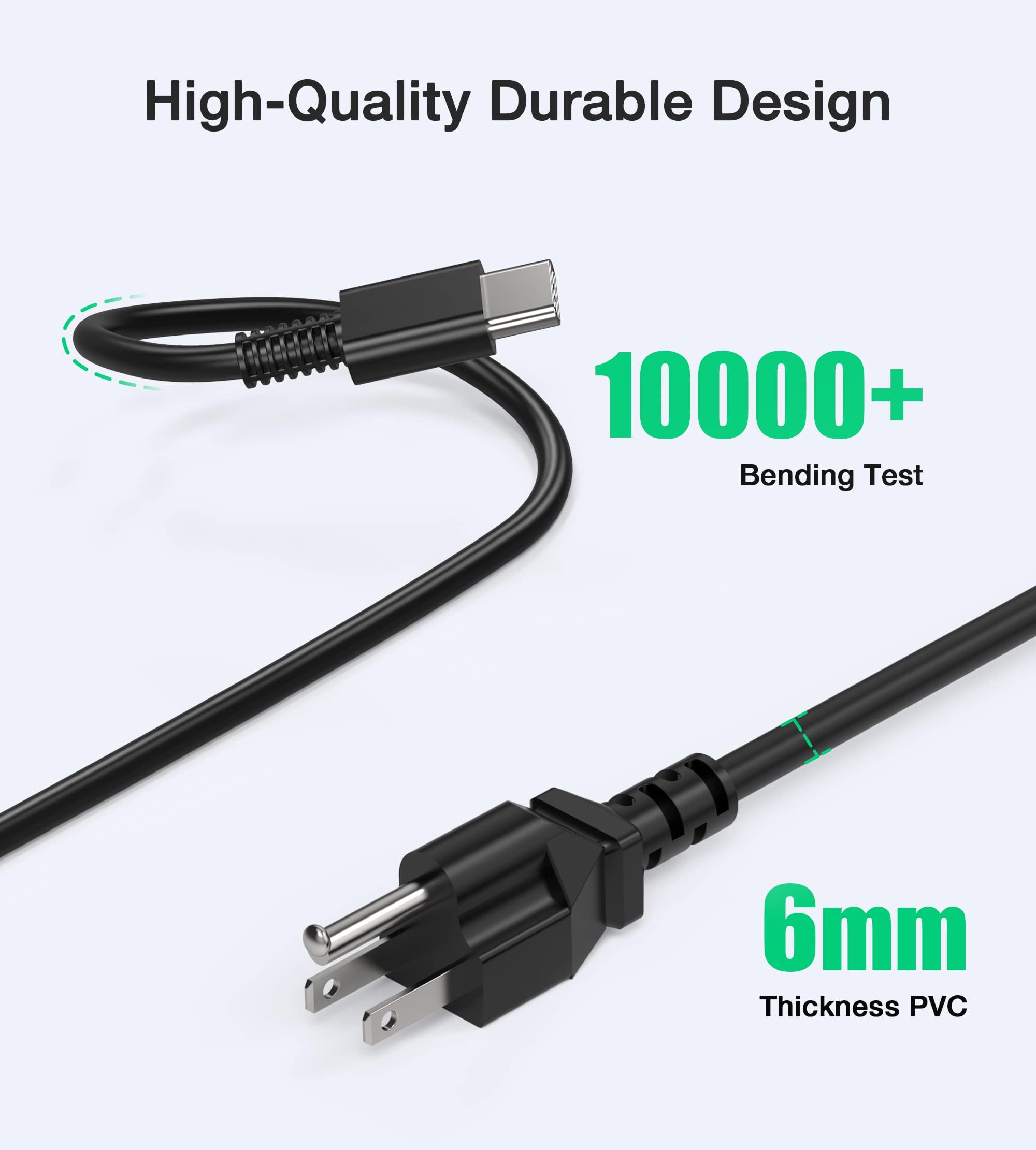 SLE-TECH 45W USB C Laptop Charger Compatible with HP Chromebook Lenovo Thinkpad Yoga,Dell Chromebook 3100,Latitude 5420,Asus,Samsung,Acer,Google Series Type C Fast Charging Power