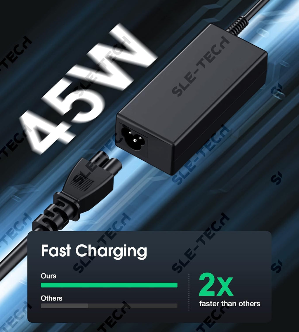 SLE-TECH 45W USB C Laptop Charger Compatible with HP Chromebook Lenovo Thinkpad Yoga,Dell Chromebook 3100,Latitude 5420,Asus,Samsung,Acer,Google Series Type C Fast Charging Power
