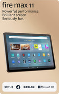 Amazon Fire Max 11 tablet (newest model) vivid 11” display, all-in-one for streaming, reading, and gaming, 14-hour battery life, optional stylus and keyboard, 64 GB, Gray