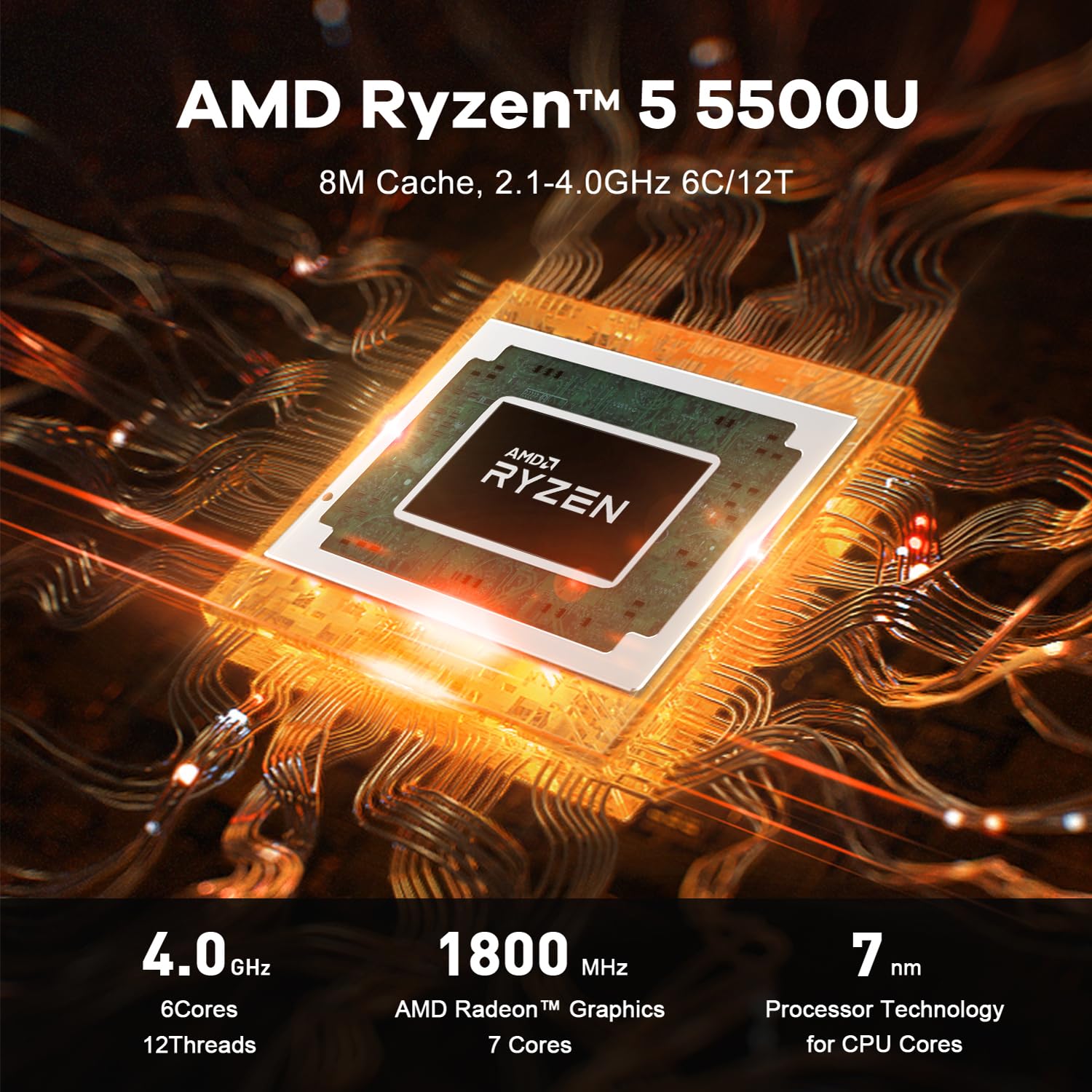 Beelink SER3 Mini PC, AMD Ryzen 3 3200U(14nm, 2C/4T) up to 3.5GHz, Mini Gaming Computer 16GB DDR4 RAM 500GB PCIE3.0 X4 SSD, Micro PC 4K@60Hz Dual Display, Mini Computer WiFi6/BT5.2/HTPC/W-11 Pro