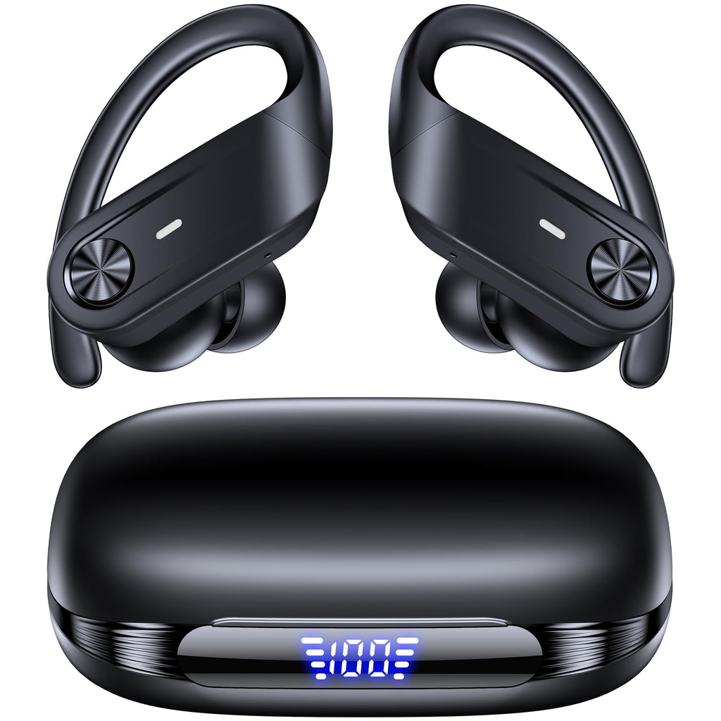 Hybrid Active Noise Cancelling Wireless Ear Buds 80 Hrs Playtime Hi-Res Stereo Quality Bluetooth Earbuds with Transparency Mode Headphones Bluetooth Earhooks ANC Earphones for Work Sports Travel