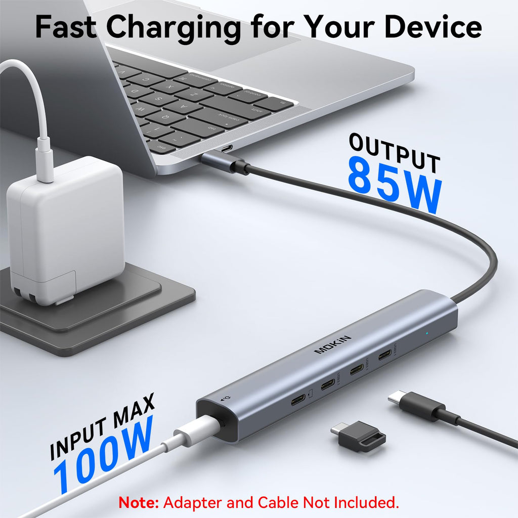 Laptop Docking Station 3 Monitors, USB C Hub with 2 HDMI 2DP, RJ45 Ethernet, 5 Gbps USB C/A, 100W PD SD/microSD for Dell/HP/Lenovo - MOKiN