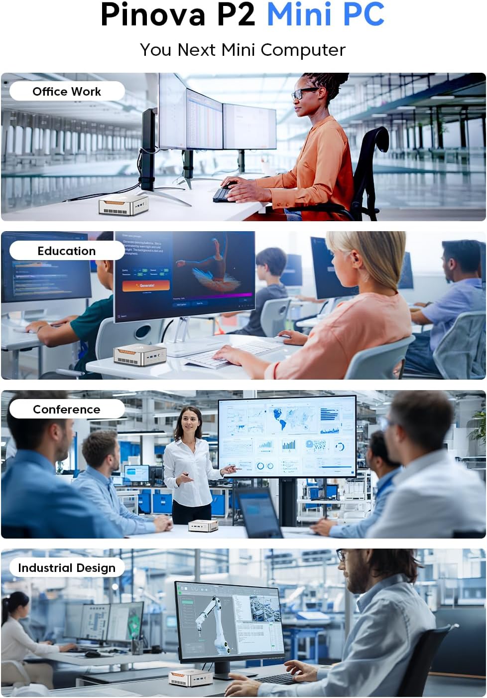 KAMRUI Pinova P2 Mini Gaming PC, Core i5-12600H(Beats 1185G7/12450H), 16GB DDR4 512GB SSD Mini PC, 12C/16T,4.5GHz, Triple 4K Display(DP+HDMI+USB-C)/WiFi6/BT5.2 Mini Computers for Home/Office/Business