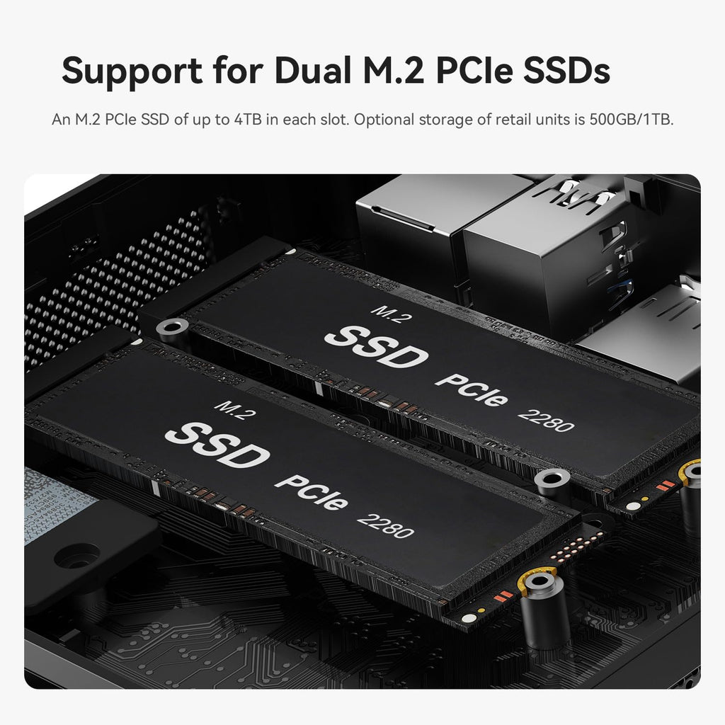 Beelink SER3 Mini PC, AMD Ryzen 3 3200U(14nm, 2C/4T) up to 3.5GHz, Mini Gaming Computer 16GB DDR4 RAM 500GB PCIE3.0 X4 SSD, Micro PC 4K@60Hz Dual Display, Mini Computer WiFi6/BT5.2/HTPC/W-11 Pro