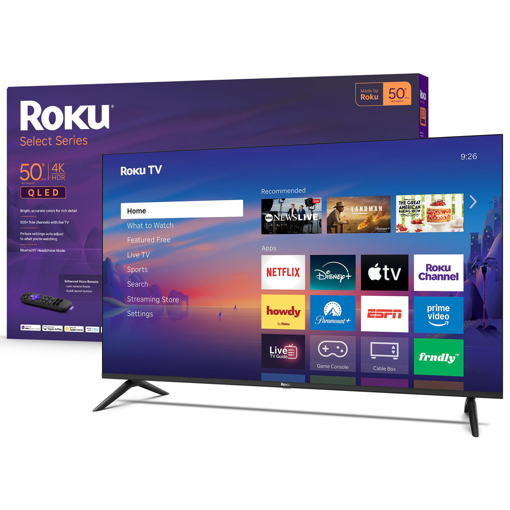 Roku Smart TV – 43-Inch Select Series, 4K HDR TV – Roku TV with Roku Remote – Flat Screen LED Television with Wi-Fi for Streaming Live Local News, Sports, Family Entertainment