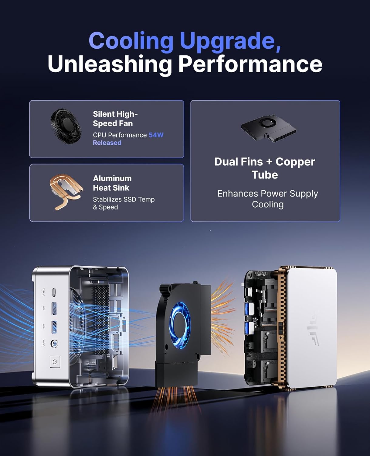 KAMRUI Pinova P2 Mini Gaming PC, Core i5-12600H(Beats 1185G7/12450H), 16GB DDR4 512GB SSD Mini PC, 12C/16T,4.5GHz, Triple 4K Display(DP+HDMI+USB-C)/WiFi6/BT5.2 Mini Computers for Home/Office/Business