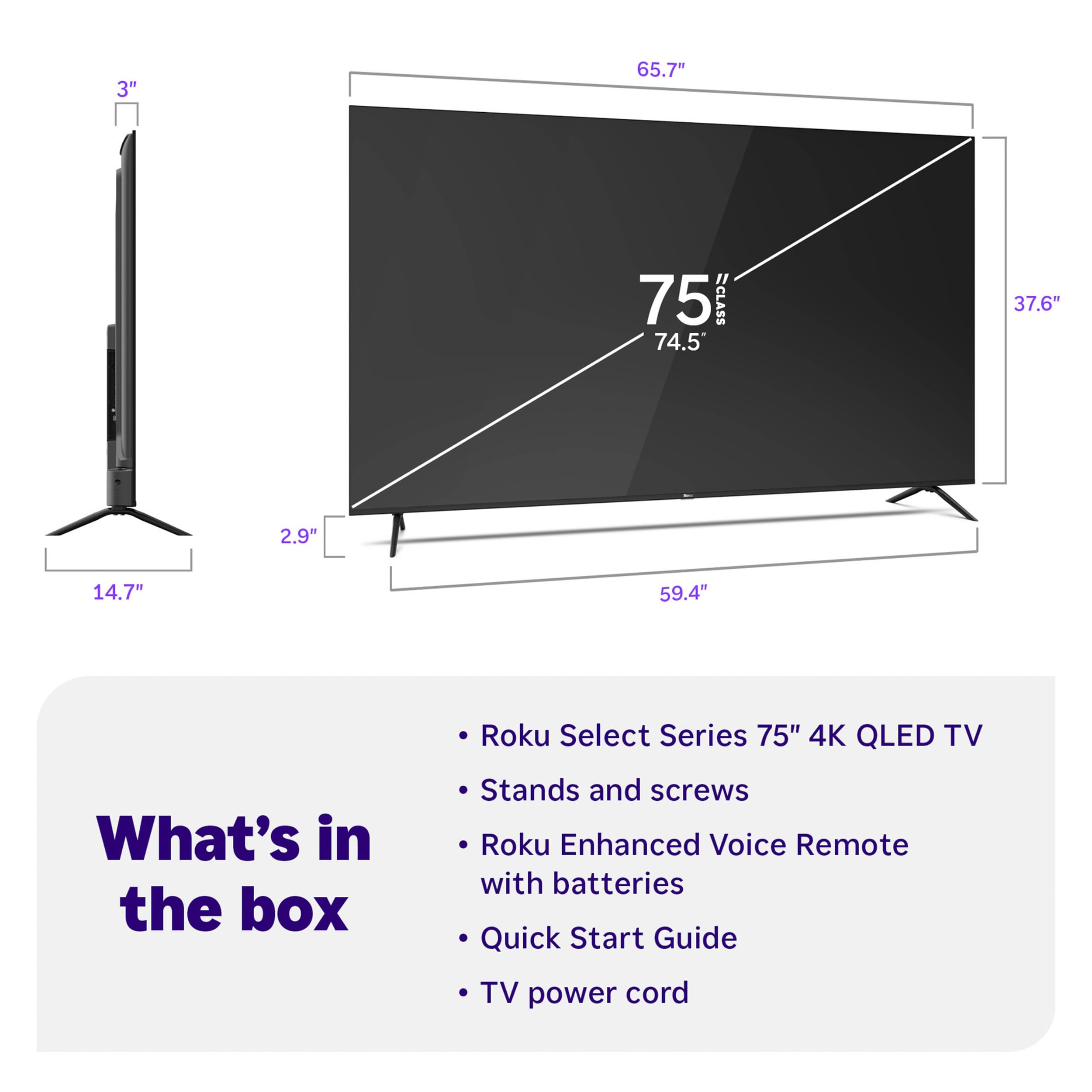 Roku Smart TV – 43-Inch Select Series, 4K HDR TV – Roku TV with Roku Remote – Flat Screen LED Television with Wi-Fi for Streaming Live Local News, Sports, Family Entertainment