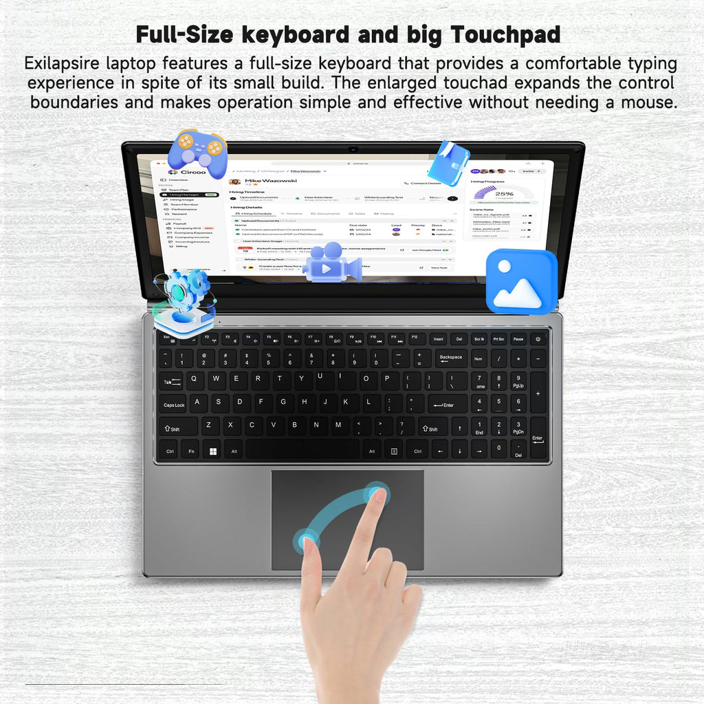 16 inch Laptop Computer,8GB RAM 256GB SSD Storage Laptop PC,with AMD A9 Processor(up to 3.2GHz),IPS FHD Display,Win11 Pro,Students & Work Notebook Computer,9000mAh Battery,Cooling System